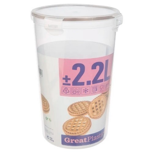 HERMETICO GREATPLASTIC REDONDO 2.2L SURTIDOS